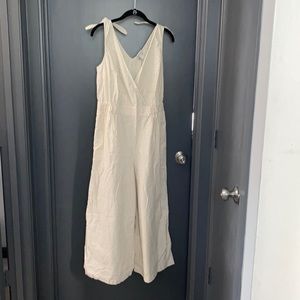 Cream and white jumpsuit